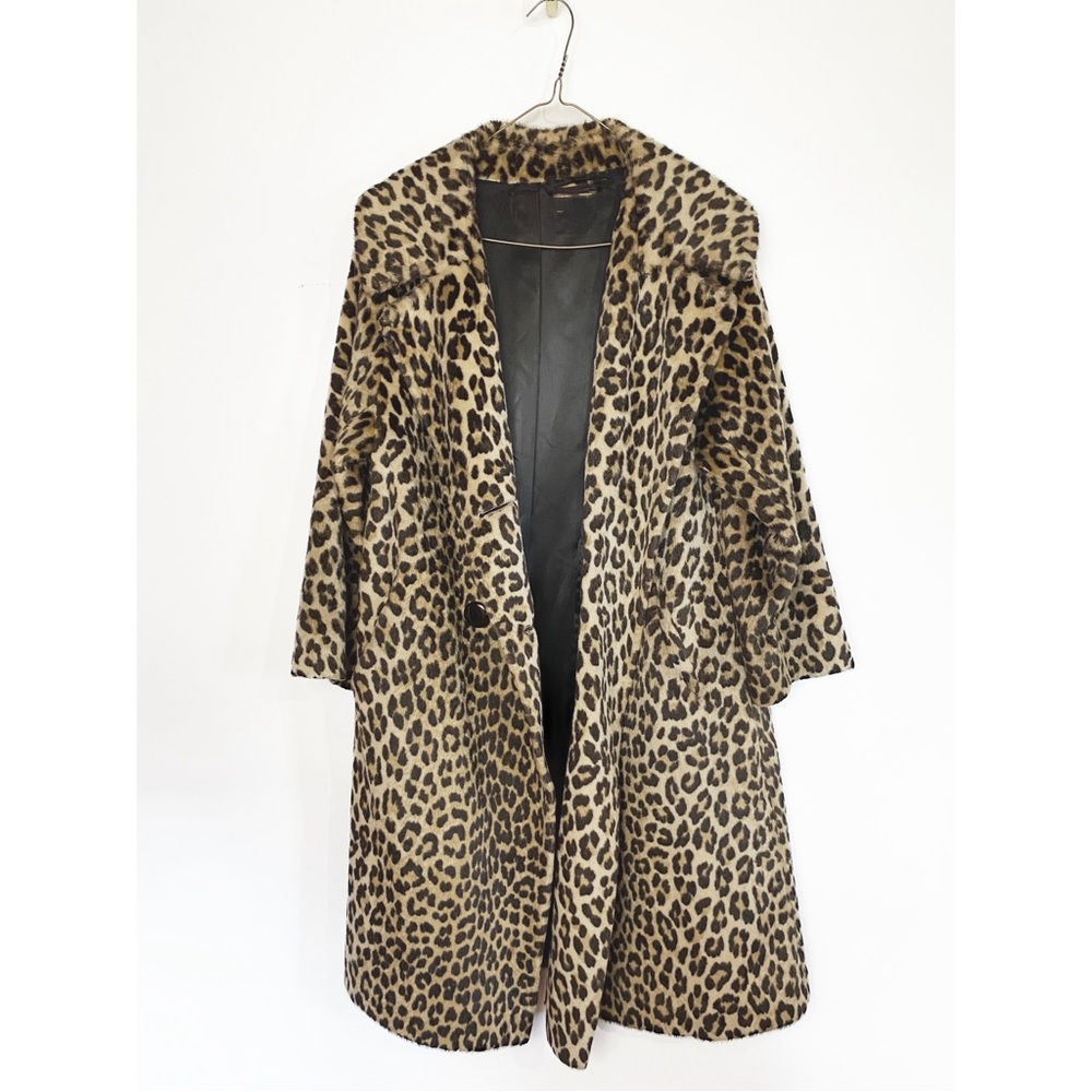 Vintage Leopard Print Trench Coat - Picture 5 of 13